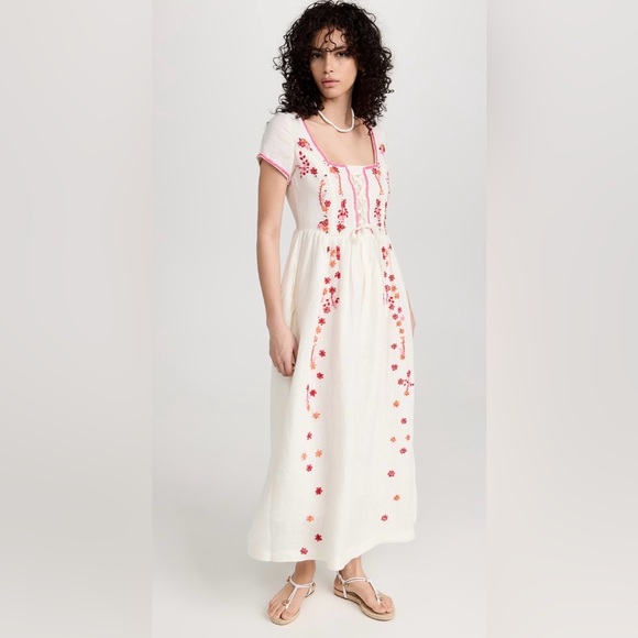 $300 NWOT Anthropologie Tach Raffaella Floral Midi Dress L - Picture 2 of 10